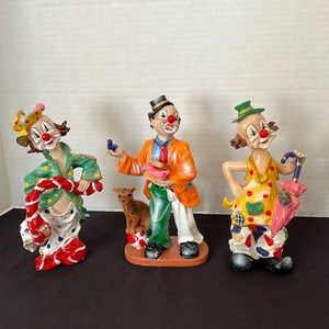 Vintage clowns bundle of three.